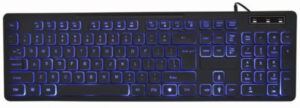KB-UML3-02 Gembird LED multimedijalna tastatura sa pozadinskim osvetljenjem, US layout USB