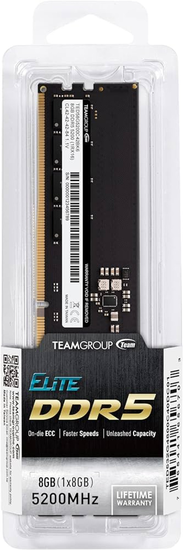 TEAM GROUP DDR5 TEAM ELITE DESKTOP 8GB 5200MHz TED58G5200C42016 (2652) - Слика 2