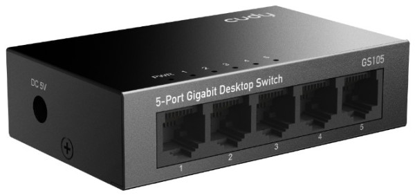 Cudy GS105 metalni 5-Port Gbit Desktop Switch, 5x RJ45 10/100/1000 (Alt. G1005) ver 3.0 - Слика 2