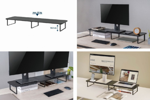 MS-TABLE2-01 Gembird postolje za dva monitora 1000x260x122mm - Слика 4