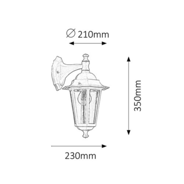 Zidna Lampa Velence E27 60w with ip43 (8203) - Слика 2