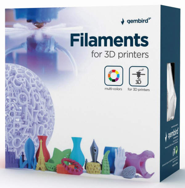 GEMBIRD 3DP-PLA-01-MTNB Mat PLA Filament za 3D stampac 1.75mm, kotur 1KG, Navy Blue - Слика 3