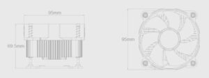 DeepCool CK-11508 Intel CPU kuler 65W 92mm.Fan 2200rpm 42CFM 30dBa LGA115x/LGA775/i7/i5/i3
