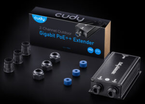 Cudy POE25 30W Gigabit PoE+/PoE Injector, 2-Channel Outdoor PoE Extender, 100m