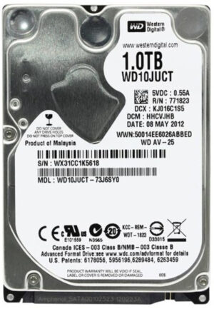 HDD 2.5 ** 1TB WD10JUCT WD 16MB 5400RPM SATA 9,5mm