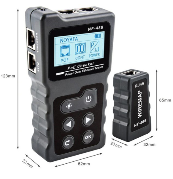 Tester Kablovski POE LAN Noyafa NF-488 STP / UTP do 600m - Слика 6