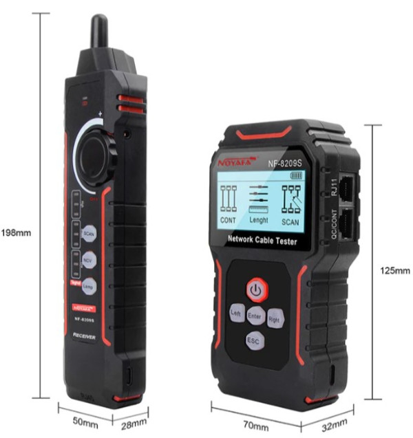Tester Kablovski LAN POE Noyafa NF-8209S POE LAN TESTER I TRAGAC KABLOVA - Слика 2