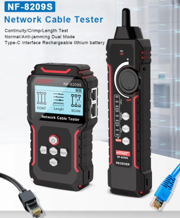 Tester Kablovski LAN POE Noyafa NF-8209S POE LAN TESTER I TRAGAC KABLOVA - Слика 5