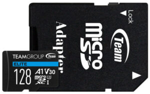 TEAM GROUP TeamGroup MICRO SDXC 128GB ELITE, UHS-I U3 V30 A1, 100/50MB/s +SD Adapter TEAUSDX128GIV30A103