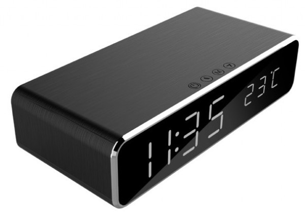 DAC-WPC-01 Gembird Digitalni sat + alarm sa bezicnim punjenjem telefona, Black - Слика 2