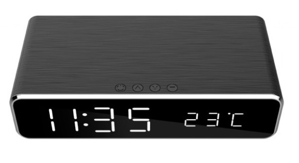 DAC-WPC-01 Gembird Digitalni sat + alarm sa bezicnim punjenjem telefona, Black - Слика 3