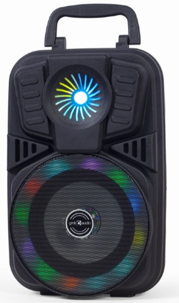 SPK-BT-LED-01 Gembird Portable Bluetooth karaoke speaker 5W, FM, USB, SD, 3,5mm, MIC 6,35mm, LED - Слика 5