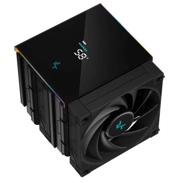 DeepCool AK620 Digital 6xHeat Pipe, Real-Time CPU Screen, 260W 2x120mm 1850rpm 69CFM Black Intel/AMD - Слика 3