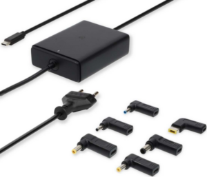 NEDIS NBAU65110BK Univerzalni punjač 65W za notebook računare sa USB-C konektorom i podrškom za napajanje