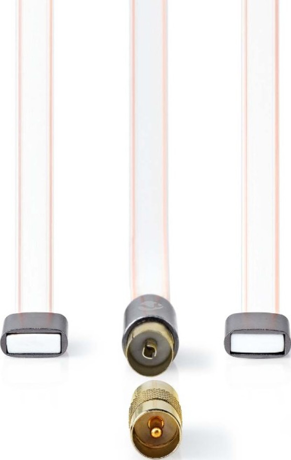 NEDIS ANFMBW105AT20 FM Antena IEC koaksijalni muški, Gold Plated, 50Ohm, Unshielded, 2m, PVC - Слика 2