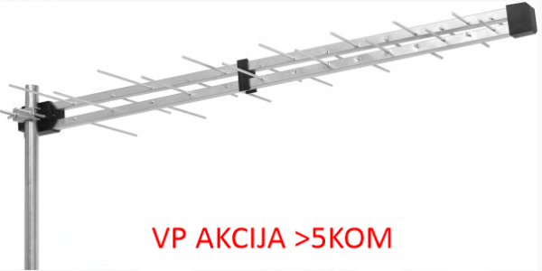 GMB-28EK **Gembird Antena Loga UHF sa F konektorom 28 elemenata, dužina 104cm, dobit 9dB alumini.696 - Слика 4