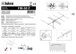 Spoljna FM antena 18-24 dB  Iskra FM-50F