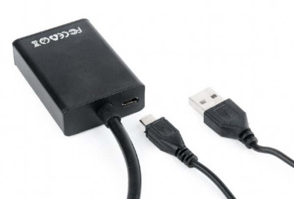 A-VGA-HDMI-01 Gembird VGA to HDMI and audio cable, single port, black WITH AUDIO - Слика 6