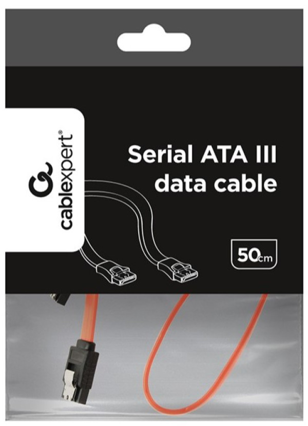 CC-SATAM-DATA Gembird Metal clips, Serial ATA data kabl flat 0.5m A - Слика 4