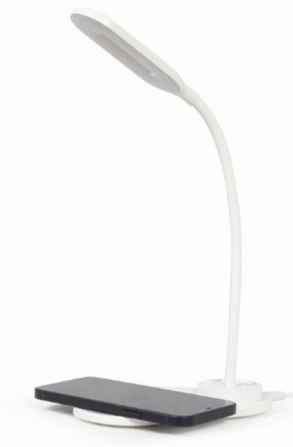 TA-WPC10-LED-01-W Gembird LED Stona lampa + QI bezicni punjac max10W White - Слика 2