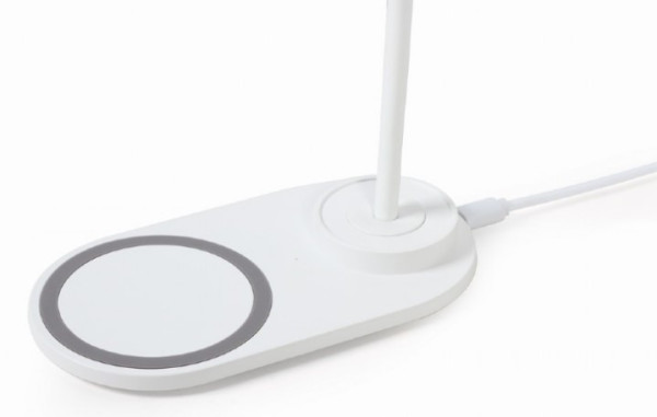 TA-WPC10-LED-01-W Gembird LED Stona lampa + QI bezicni punjac max10W White - Слика 3