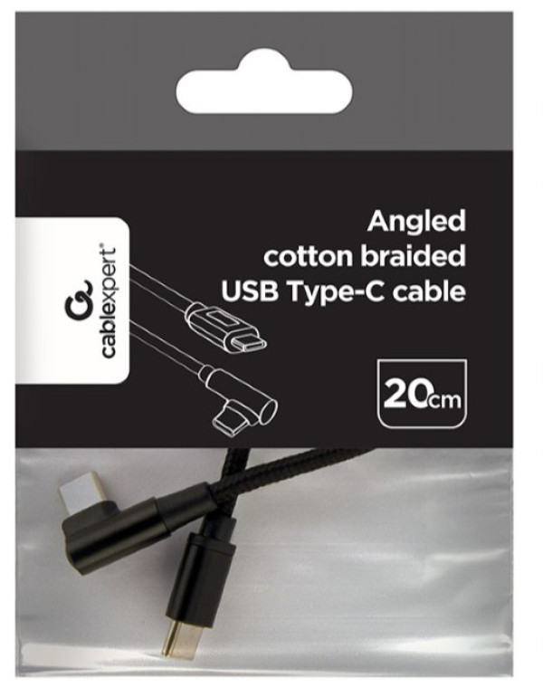 CC-USB2-CMCML-0.2M Gembird Kabl USB-C na USB-C pod uglom 0,2m Black - Слика 4