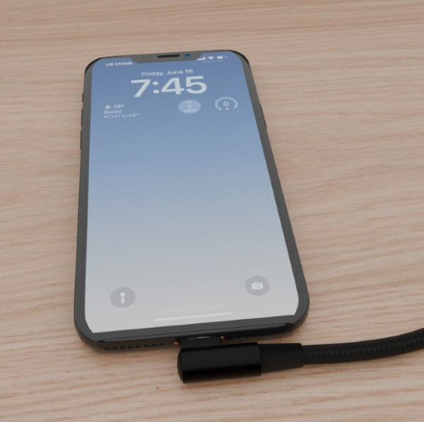 CC-USB2-CMLML-0.2M Gembird Kabl USB-C na 8pin pod uglom 0,2m Black - Слика 3