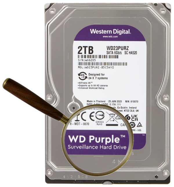 HDD 3.5 ** 2TB WD23PURZ WD Purple 24/7 5400RPM 64MB SATA3 - Слика 2