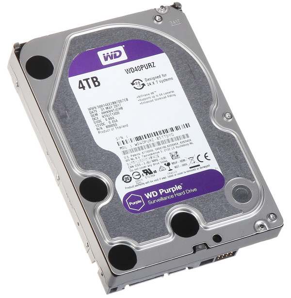 HDD 3.5 4TB WD40PURZ WD Purple 24/7 5400RPM 64MB SATA3 - Слика 2