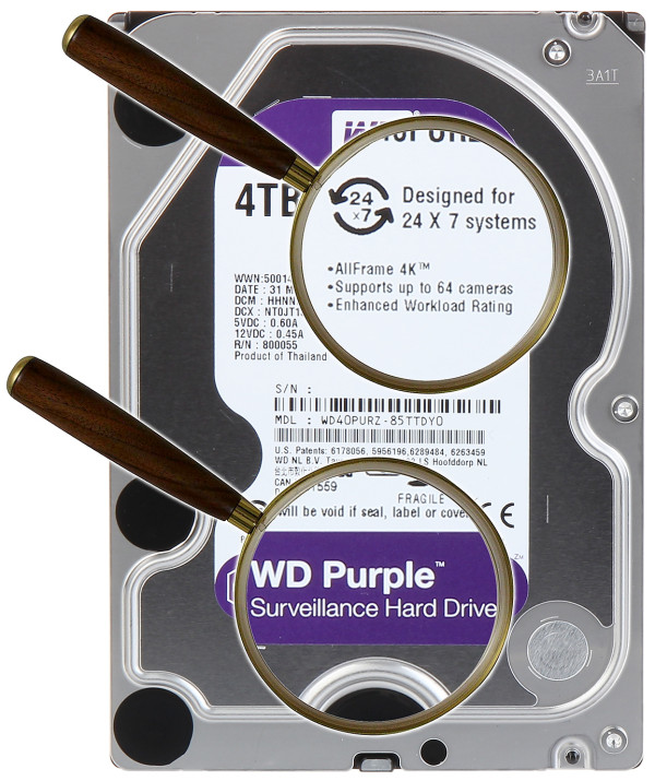 HDD 3.5 4TB WD40PURZ WD Purple 24/7 5400RPM 64MB SATA3 - Слика 4