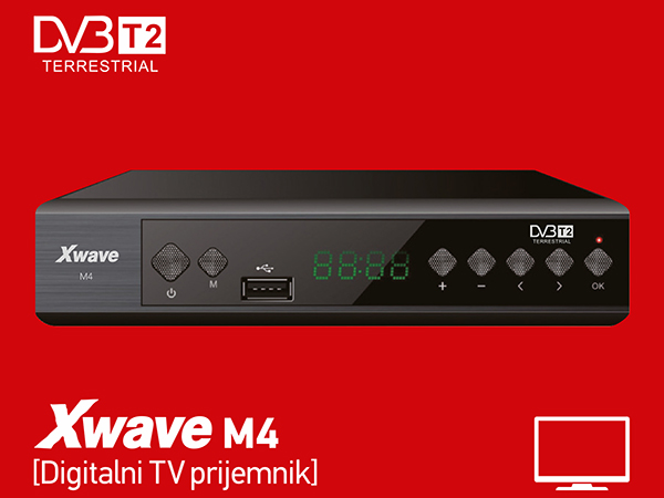 Xwave M4 DVB-T2 Set Top Box,LED,scart,HDMI,USB,media player,metalno kućište - Слика 3