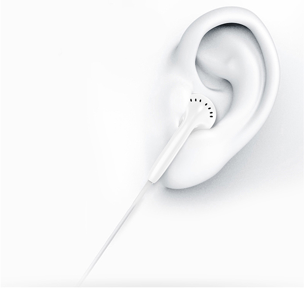 Xwave E-410M white slušalice za mobilni sa mikro/stereo/3.5mm/kabl 1.3 m/kontrola - Слика 2