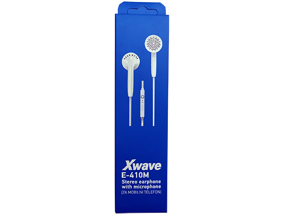 Xwave E-410M white slušalice za mobilni sa mikro/stereo/3.5mm/kabl 1.3 m/kontrola - Слика 7