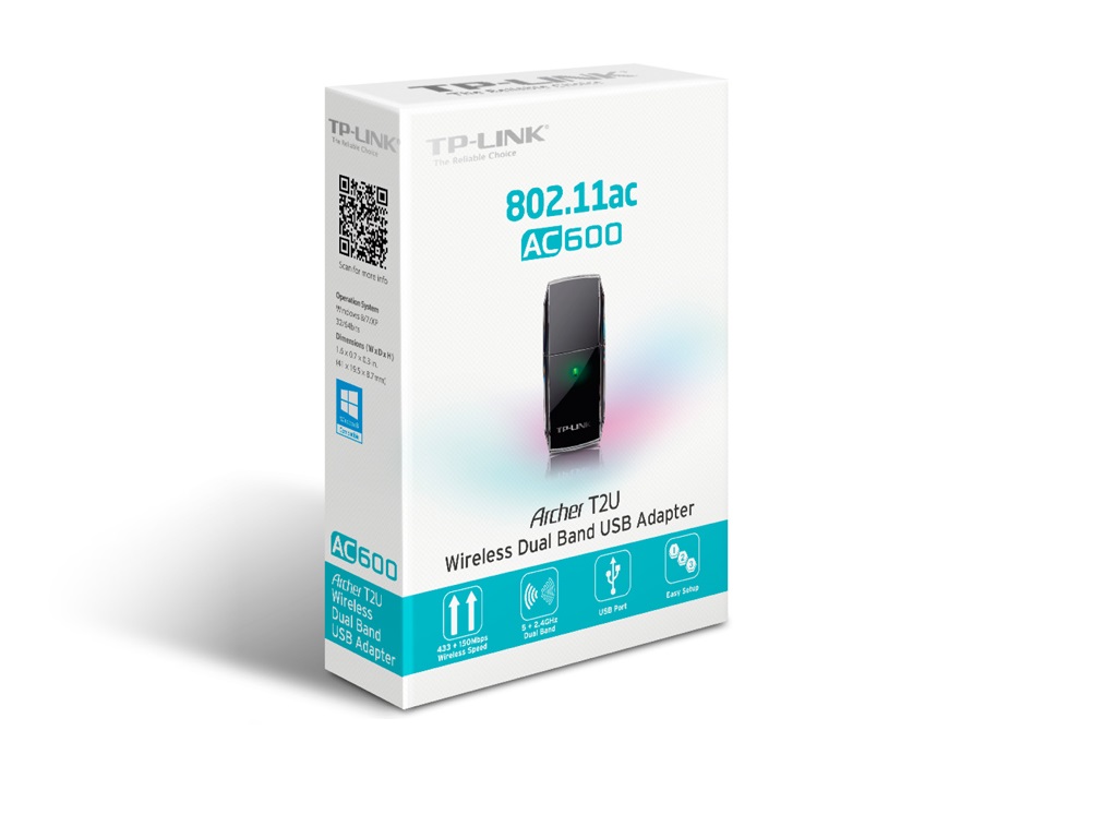 Bežični adapter TP-LINK ARCHER T2U Wi-Fi/AC600/433Mbps/200Mbps/interna antena - Слика 3
