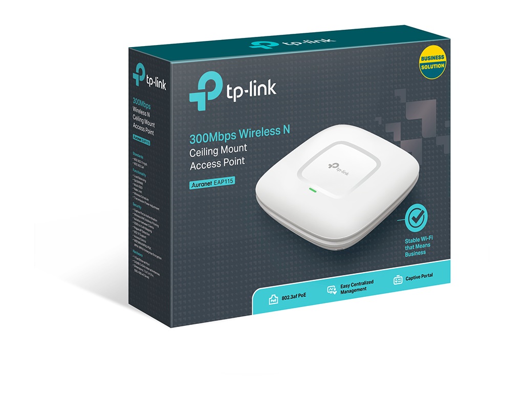 Acces point TP-LINK EAP115 Wi-Fi/N300/300Mbps/1xLAN/2x interna antena - Слика 3