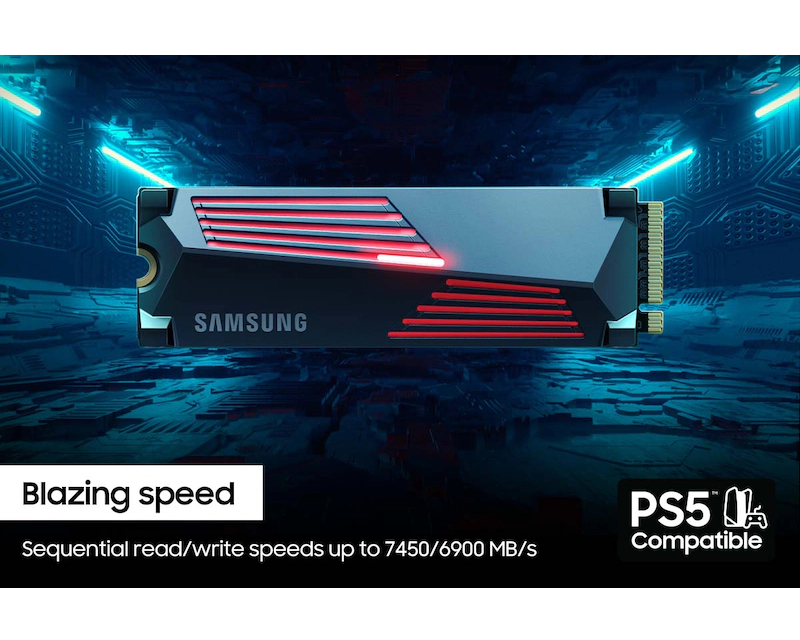 SAMSUNG 4TB M.2 NVMe MZ-V9P4T0CW 990 Pro Series Heatsink SSD - Слика 3