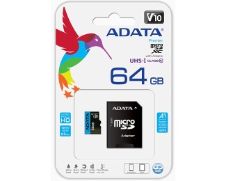 A-DATA Memorijska kartica UHS-I MicroSDXC 64GB class 10 + adapter AUSDX64GUICL10A1-RA1 - Слика 3