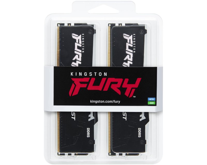 KINGSTON DIMM DDR5 64GB (2x32GB kit) 5200MT/s KF552C40BBAK2-64 Fury Beast RGB black XMP - Слика 3