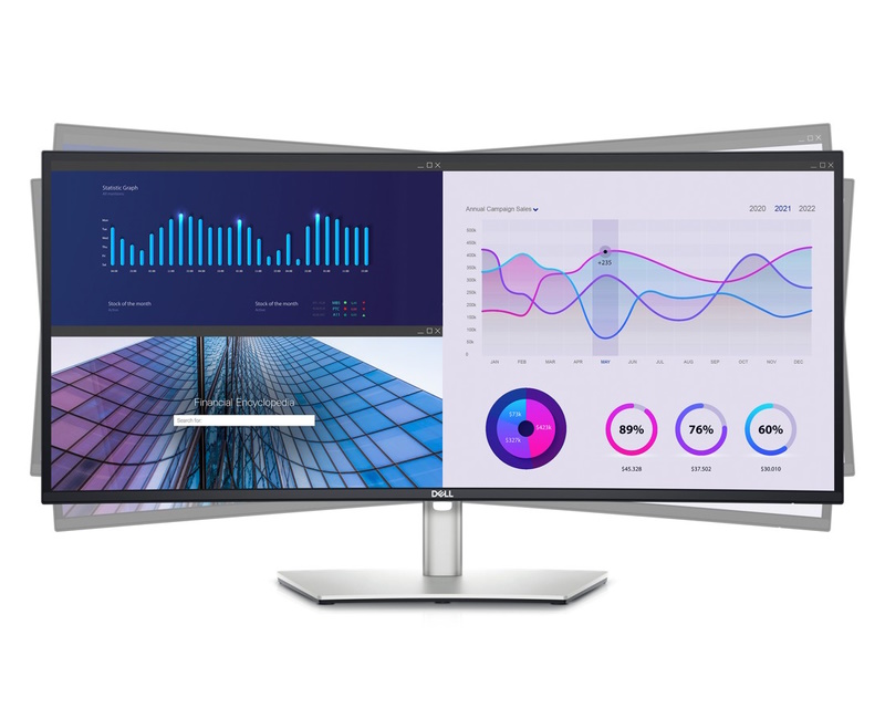 DELL 34 inch U3423WE WQHD USB-C UltraSharp zakrivljeni IPS monitor - Слика 4