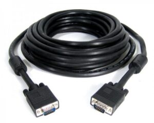 E-GREEN Kabl VGA D-sub M/M 20m HQ feritno jezgro crni