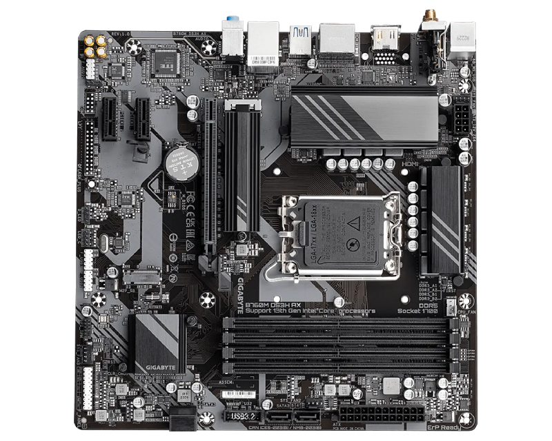 GIGABYTE B760M DS3H AX rev. 1.x matična ploča - Слика 4