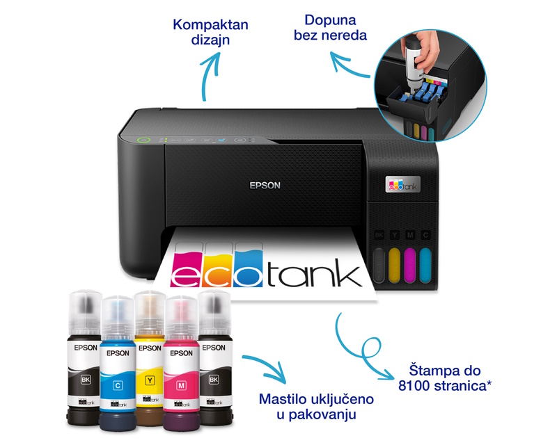EPSON L3270 EcoTank ITS wireless multifunkcijski inkjet štampač - Слика 5