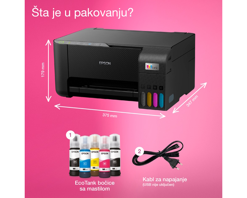 EPSON L3270 EcoTank ITS wireless multifunkcijski inkjet štampač - Слика 9