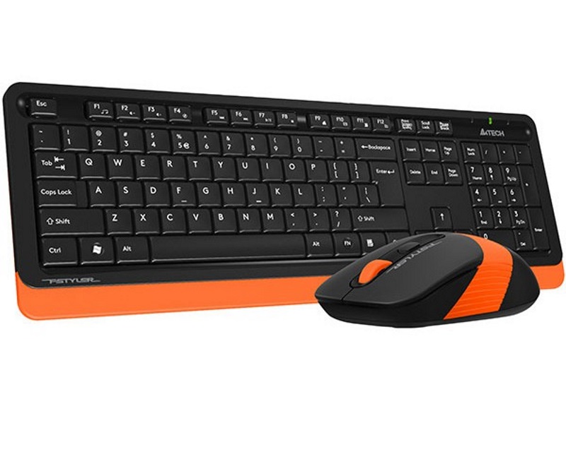 A4 TECH FG1010 FSTYLER Wireless Combo USB US narandžasti set - Слика 3