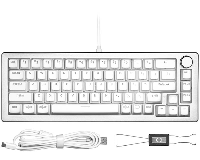 COOLER MASTER CK720 Gaming mehanička tastatura, brown switch, bela(CK-720-SKKM1-US) - Слика 8
