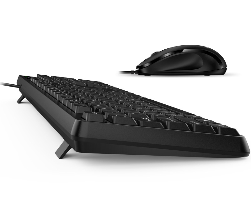 GENIUS KM-170 USB US crna tastatura+ USB crni miš - Слика 3