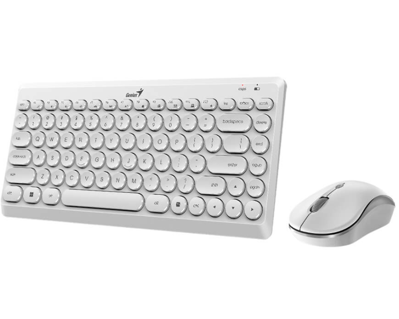 GENIUS LuxeMate Q8000 Wireless USB YU bela tastatura + miš - Слика 2