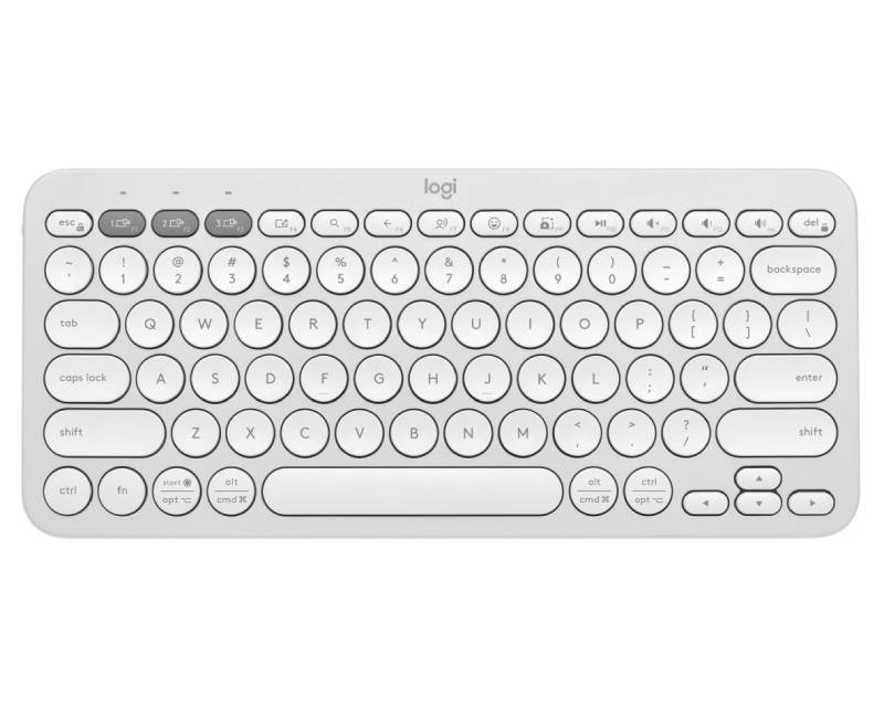 LOGITECH K380s Bluetooth Pebble Keys 2 US bela tastatura - Слика 2