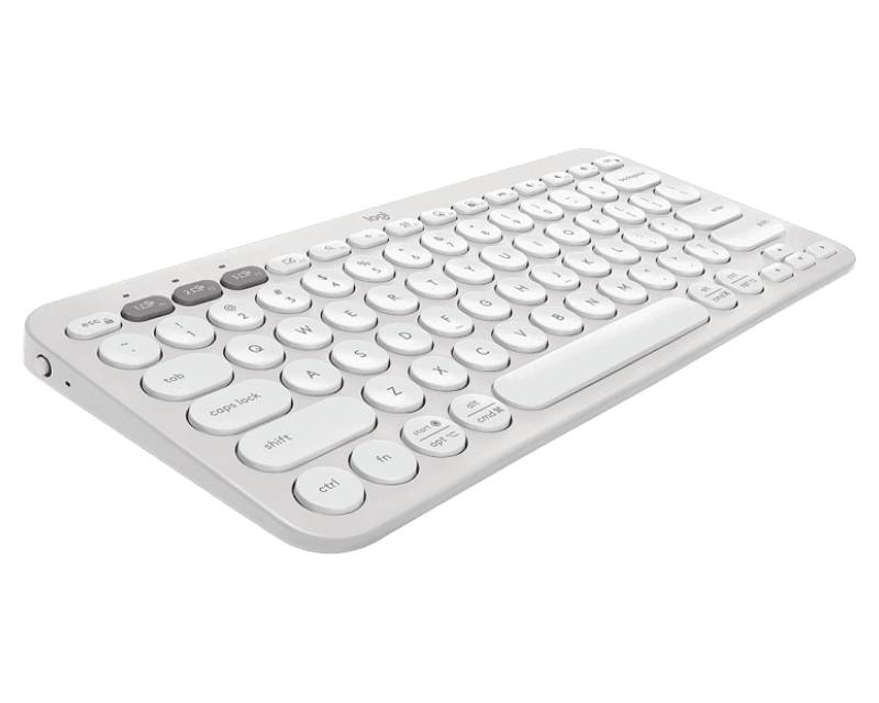 LOGITECH K380s Bluetooth Pebble Keys 2 US bela tastatura - Слика 3
