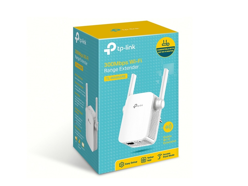 Ekstender dometa TP-LINK TL-WA855RE Wi-Fi/N300/300Mbps/1xLAN/2x eksterna antena - Слика 3
